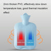 006 1000ml Thickened Explosion-proof Heart Embossed Water Injection Hot Water Bag(C Model Blue)