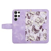 For Samsung Galaxy S25 Ultra 5G Floral Pattern Leather Phone Case with Lanyard(Light Purple)