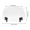 For Kawasaki / Honda / BMW / Yamaha Motorcycle Adjustable Windshield(Transparent Blue)