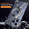 For iPhone 14 Pro Max Liquid Plating PC Hollow MagSafe Phone Case(Metal Silve)