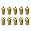 10 PCS Three-claw Copper Clamp Nut for Electric Mill FittingsBore diameter: 0.8mm
