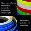 3 Rolls Bicycle Mountain Bike Motorcycle Sticker Car Contour Reflective Sticker Night Riding Reflective Sticker 1 x 800cm(Green)