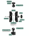 9cm Connecting Rod Fixed Motorcycle Mount Holder for GoPro, Insta360, DJI and Other Action Cameras(Black)