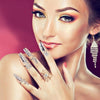 Diamond Nail Cap Jewelry Open Ring, Color: Silver Index Finger