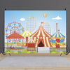 150 x 100cm Circus Amusement Park Ferris Wheel Photography Background Cloth(MDA40715)