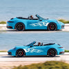 2 PCS/Set D-751 Flame Pattern Car Modified Decorative Sticker(White)