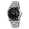 SKMEI 9069 Multifunctional Outdoor Fashion Business Waterproof Silver Shell Quartz Wrist Watch(Black)