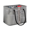 Mesh Toiletry Bag Basket Drainable Bath Bag Foldable Large Open Tote Bag Short Gray