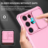 For Samsung Galaxy S25 Ultra 5G Stereoscopic Holder Sliding Camshield Phone Case(Pink)