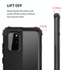 For Galaxy S20 Plus PC + Silicone Three-piece Shockproof Protection Case(Black)