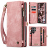 For Samsung Galaxy S25 Ultra 5G CaseMe 008 Detachable Multifunctional Leather Phone Case(Pink)