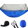 Portable Outdoor Camping Full-automatic Nylon Parachute Hammock with Mosquito Nets, Size : 290 x 140cm (Blue)