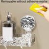 Bathroom No-Punch Suction Cup Shelf Household Restroom Wall Mounted Organizing Rack(Transparent Silver)