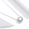 Platinum Plated Zircon Necklace S925 Sterling Silver Simple Female Necklace