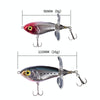 DF065 9g Double Paddle Tractor Surface Tether Roadrunner Fake Lure Long-distance Casting Lure(Silver Black Back)