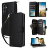 For Samsung Galaxy A14 Nine-card Slots Zipper Wallet Bag Leather Phone Case(Black)