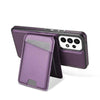 For Samsung Galaxy A53 5G Skin Feel Detachable Card Bag Magsafe Phone Case(Purple)