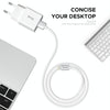 IVON AD-35 2 in 1 18W QC3.0 USB Port Travel Charger + 1m USB to 8 Pin Data Cable Set, US Plug(White)