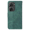 For Asus Zenfone 9 Geometric Embossed Flip Leather Phone Case(Green)