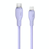 Baseus Pudding Series 20W Type-C to 8 Pin Fast Charging Data Cable, Length:2m(Purple)