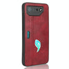 For Asus ROG Phone 7 Cow Pattern Sewing Skin PC + PU + TPU Phone Case(Red)