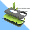 For iPhone 13 Pro Max Magnetic Holder Phone Case (Dark Grey + Green)