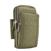 Outdoor Phone Carrying Case Pouch Nylon Crossbody Shoulder Cell Phone Holster Waist Belt Wallet Bag with Carabiner(Army Green)