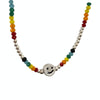 Colorful Beaded Smiley Necklace Womens Clavicle Chain, Style: Extend Chain Style