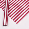 Two-Color Stripes Flower Wrapping Paper Waterproof Gift Wrapping Paper(Wine Red)