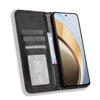 For vivo V40 Lite 4G / 5G IDN Magnetic Buckle Retro Texture Leather Phone Case(Black)