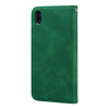For Xiaomi Redmi 7A Frosted Business Magnetic Horizontal Flip PU Leather Case with Holder & Card Slot & Lanyard(Green)