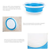 Home Portable Environmental Silicone Travel Folding Wash Basin, Size: M