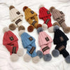 MZ8567 2 in 1 Children Knitted Hat Autumn And Winter Warm Baby Wool Hat + Children Scarf Neck Suit, Size: Free Size(Orange)