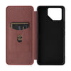 For ASUS ROG Phone 8 Carbon Fiber Texture Flip Leather Phone Case(Brown)