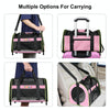 FUNADD Foldable Pet Carrier Bag, Pink - Breathable, for Small Dogs & Cats