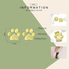 Women Fashion Pet Cat Footprints Silver Earrings, Color:Gold