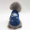 Blue Fishbone Dog Hoodie Vest, XL - Warm Cotton, Autumn/Winter