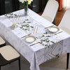PVC Waterproof Oil-proof Embroidery Yarn Tablecloth, Size: 140x140cm(Pure Cherry Blossom)