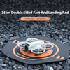 Sunnylife Drone Landing Pad 35cm Fast-Fold Double-Sided Leather Waterproof Helipad for DJI Neo / Avata 2 / Mini 4 Pro (Yellow+Orange)