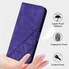 For Samsung Galaxy A56 5G Global Crossbody 3D Embossed Flip Leather Phone Case(Purple)