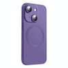 For iPhone 15 Plus CD Texture MagSafe Liquid Silicone Phone Case(Dark Purple)