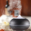 10W 150mL Wood Grain Aromatherapy Air Purifier Humidifier with LED Light for Office / Home Room(Black)
