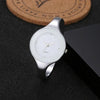 Women Simple Style Alloy Thin Strap Quartz Watch(White)