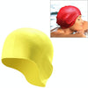 Silicone Ear Protection Waterproof Swimming Cap for Adults with Long Hair(Yellow)