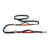 Reflective Double Handle Dog Lead with Waist Belt (Orange)