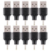 10 PCS 2.5 x 0.7mm Male to USB 2.0 Male DC Power Plug Connector