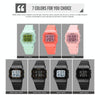 SKMEI 1683 Dual Time LED Digital Display Luminous Silicone Strap Electronic Watch(Orange)