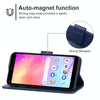 Leather Phone Case For Alcatel TCL A3X A600DL(Blue)