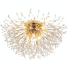 Bedroom Crystal Ceiling Lamp Creative Dandelion Living Room Lamp Dining Room Lamp, Style:Golden (70x38cm, 8 Heads)(Warm Light)