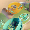 Children Discs Flying Toy Throwing Catapult Disk Dragonfly Outdoor Sports Interactive Toy(Blue)